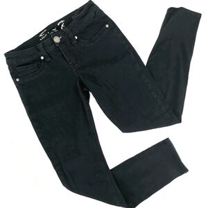 Seven7 Women's 6 Black Skinny Bling Jeans Cotton